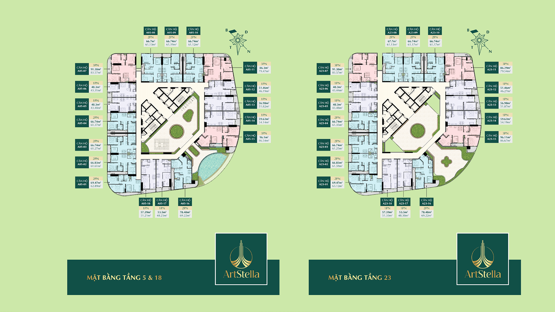 Mặt Bằng Tầng Dự án Art Stella